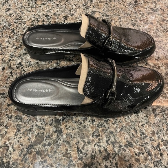 Easy Spirit Black Patent Mules โ Size 9, New with Tags, Chic Slip-On Shoes - Picture 4 of 7